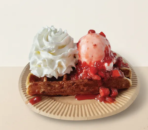 Liège waffle deluxe strawberries